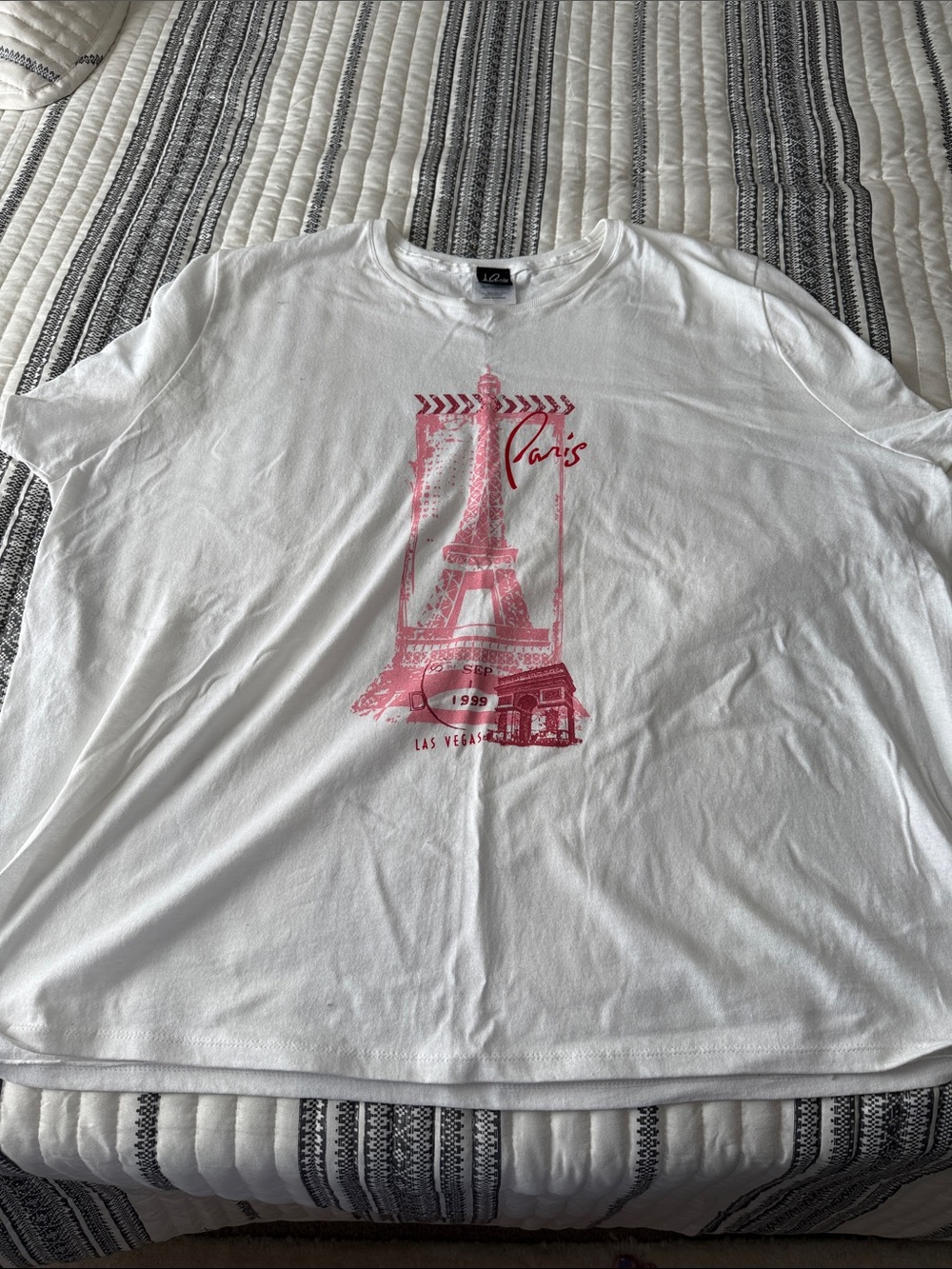 Ladies 3XParis Graphic Tee with Pink Print